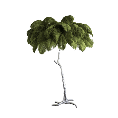 Selis Feather Brass Floor Lamp