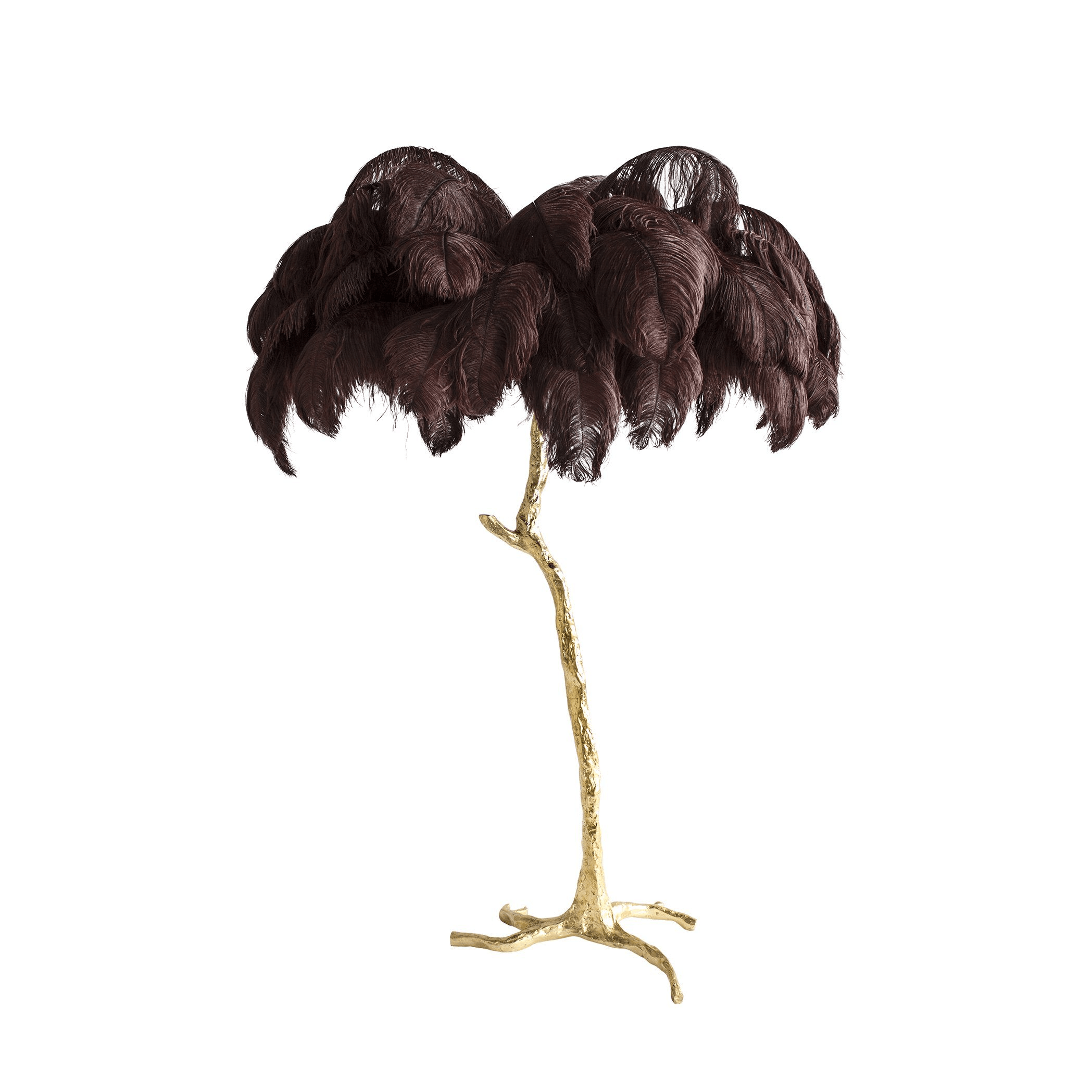 Selis Feather Brass Floor Lamp