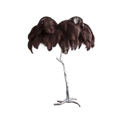 Selis Feather Brass Floor Lamp