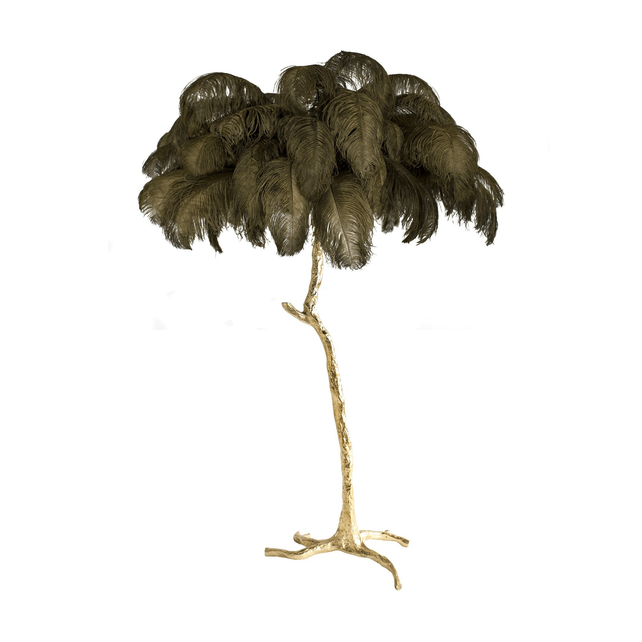 Selis Feather Brass Floor Lamp