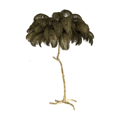 Selis Feather Brass Floor Lamp