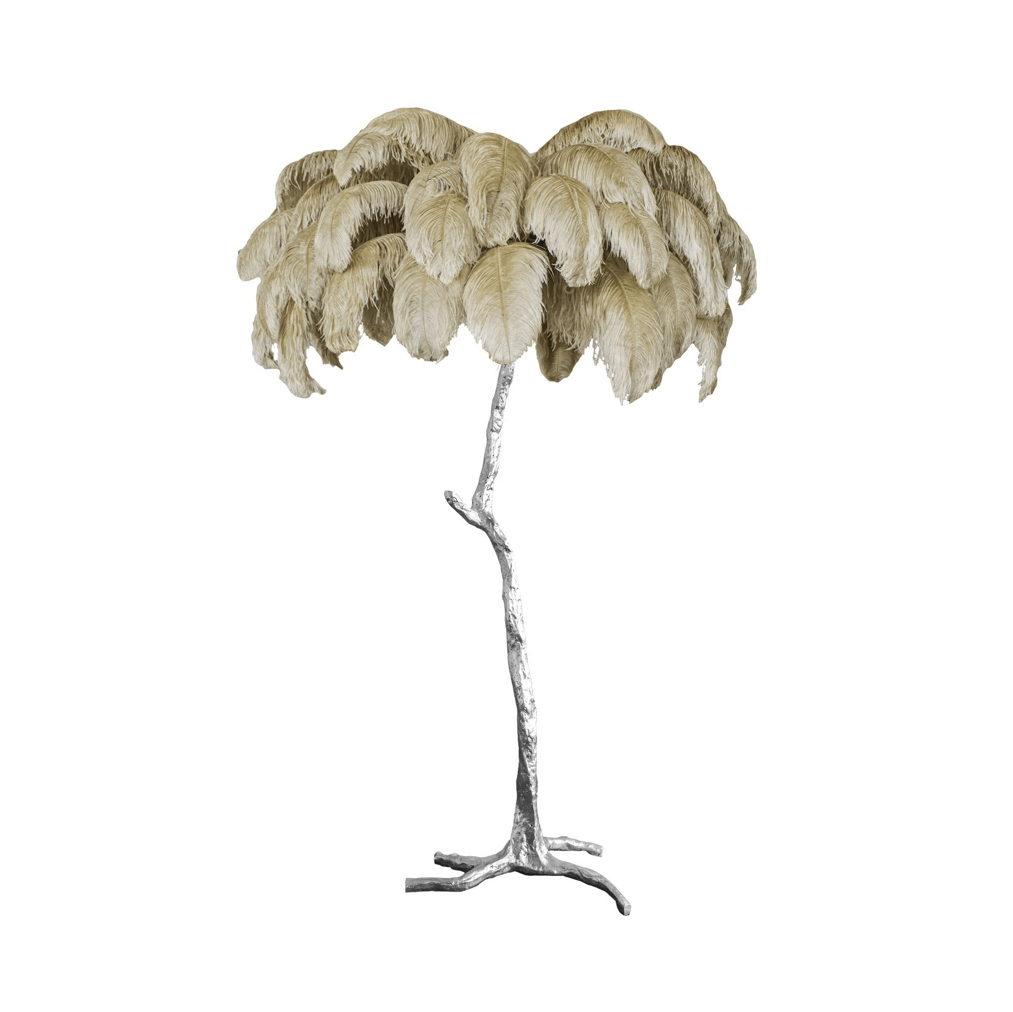 Selis Feather Brass Floor Lamp