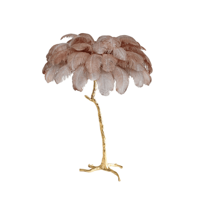 Selis Feather Brass Floor Lamp