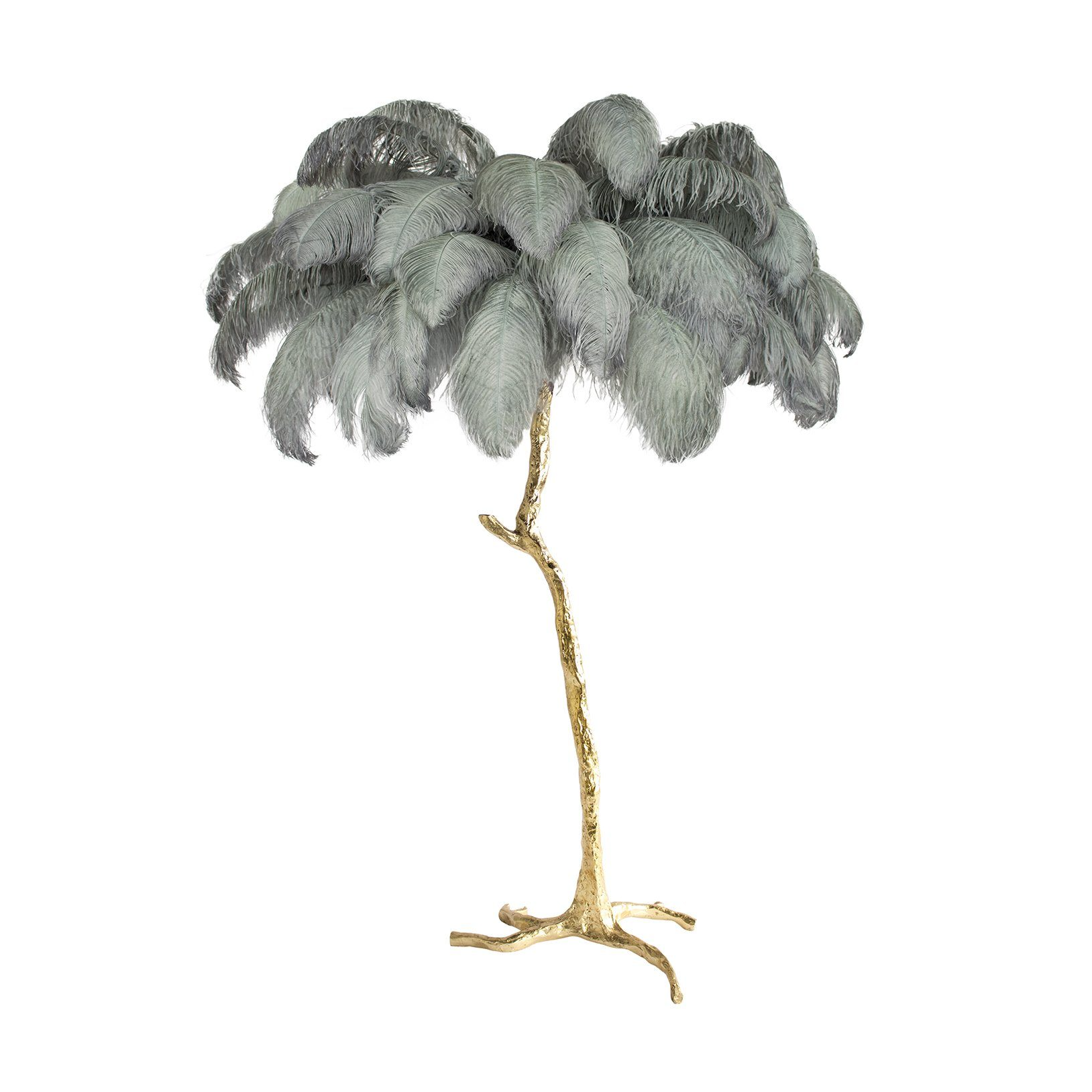 Selis Feather Brass Floor Lamp
