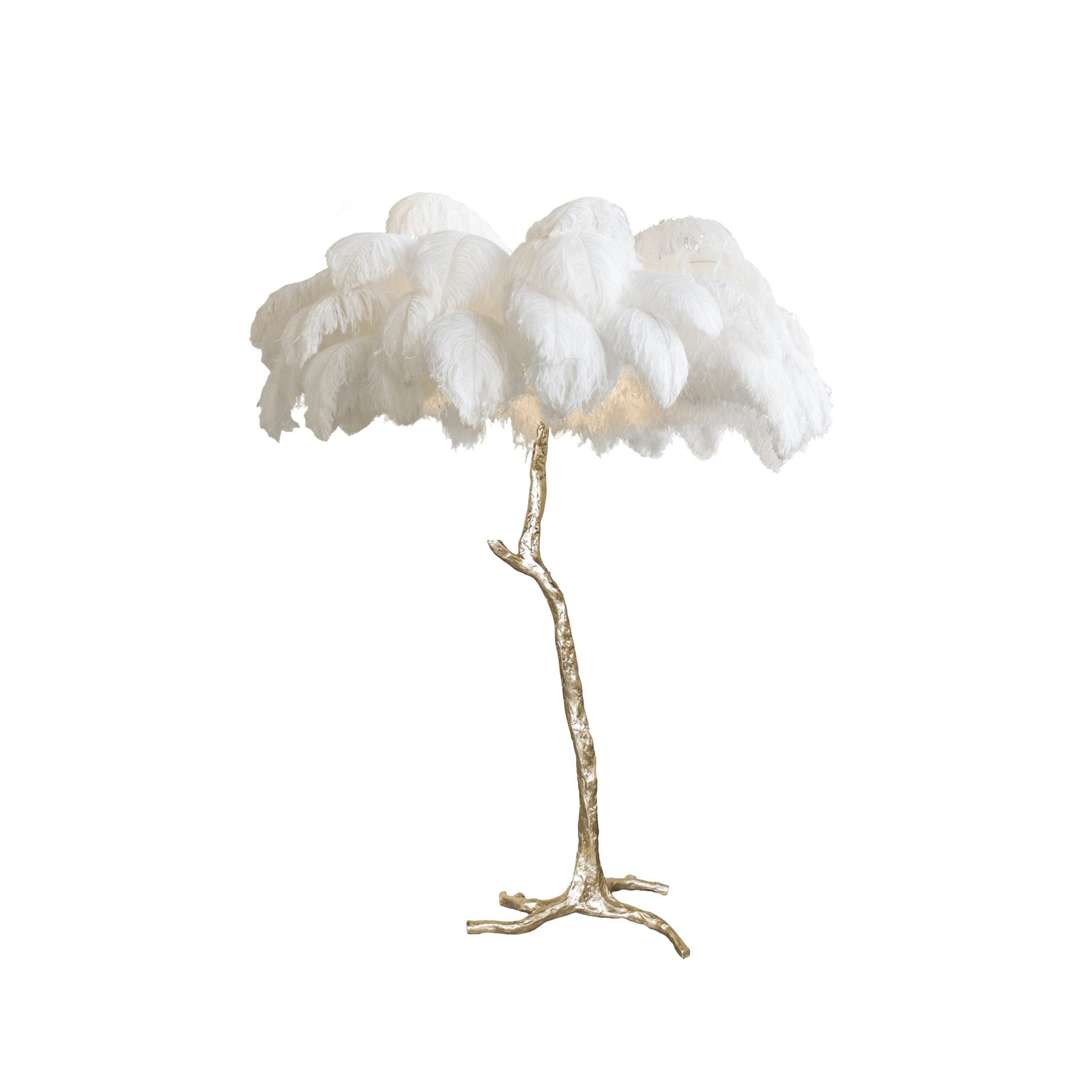 Selis Feather Brass Floor Lamp