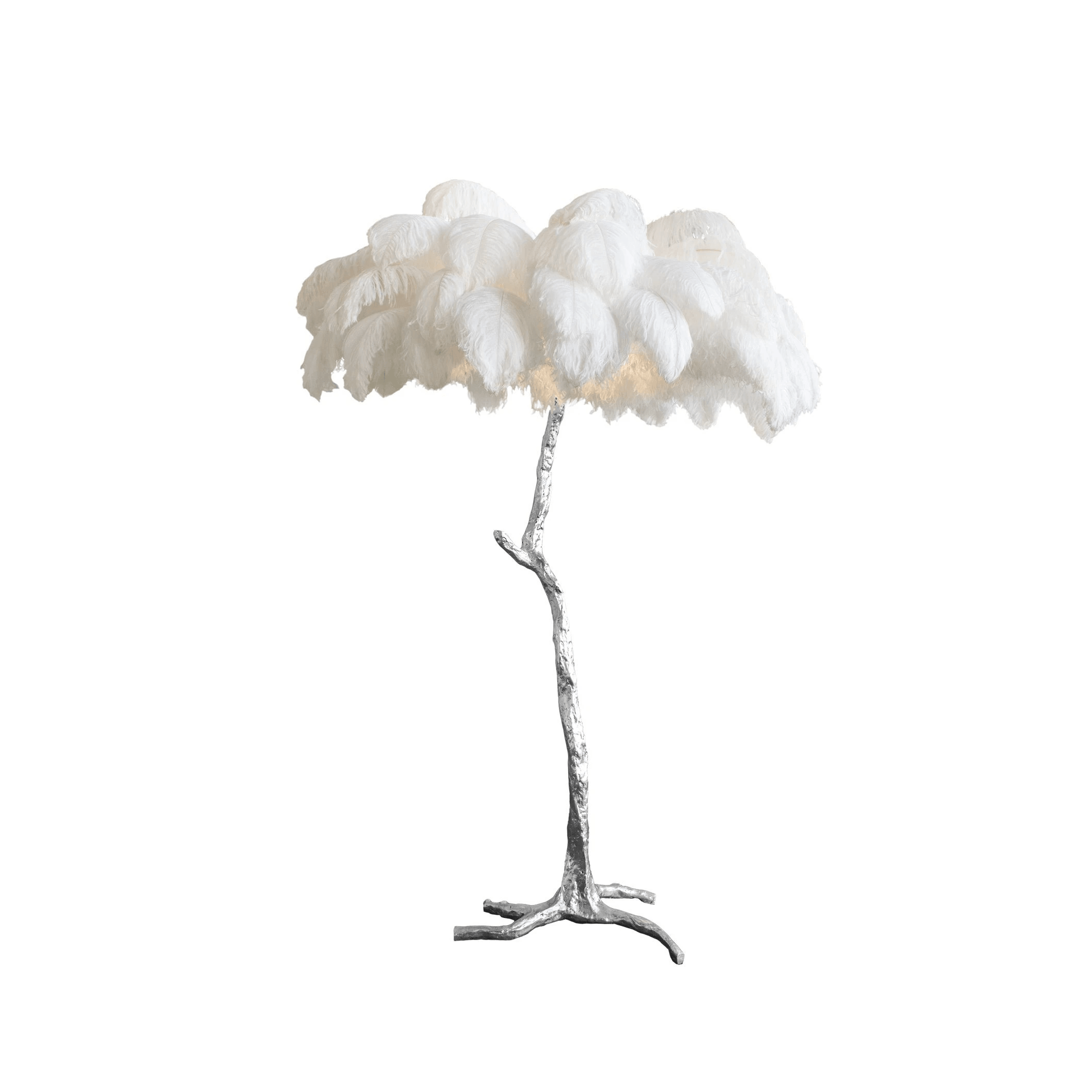 Selis Feather Brass Floor Lamp