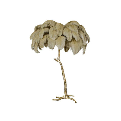 Selis Feather Brass Floor Lamp