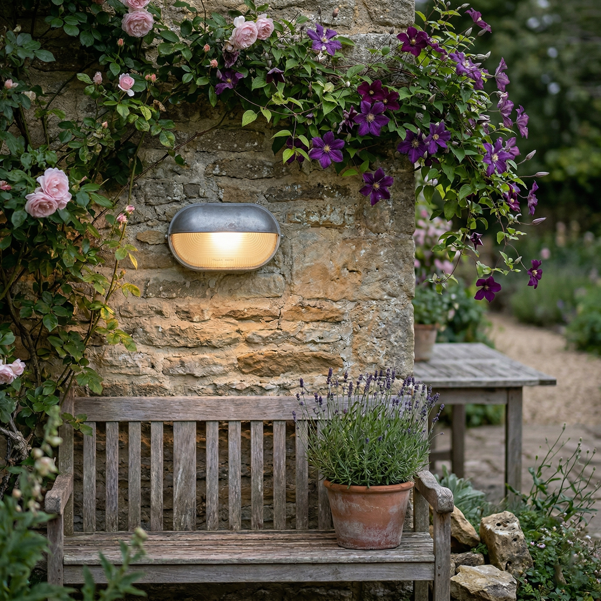 Hawstone Glass Outdoor Light