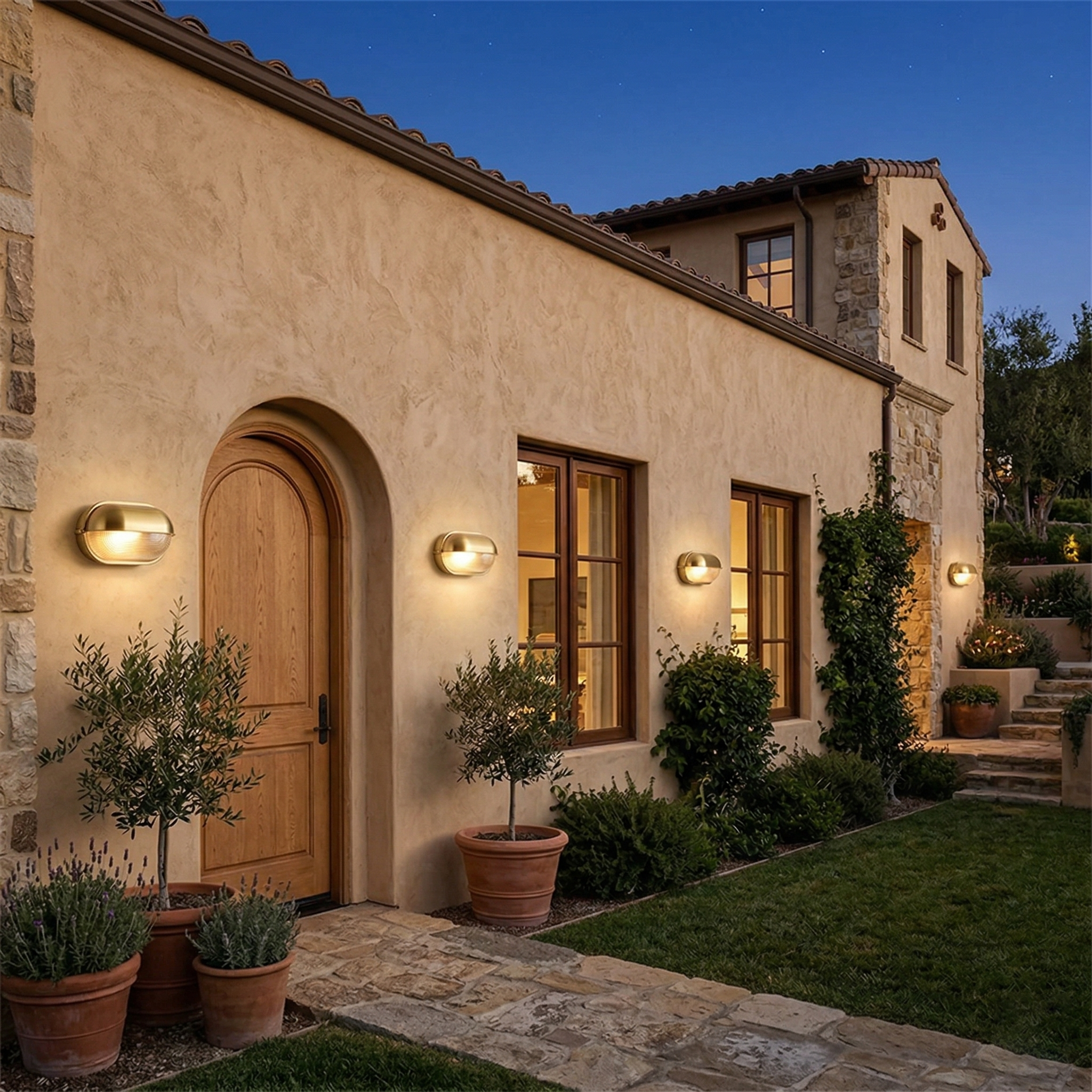 Hawstone Glass Outdoor Light