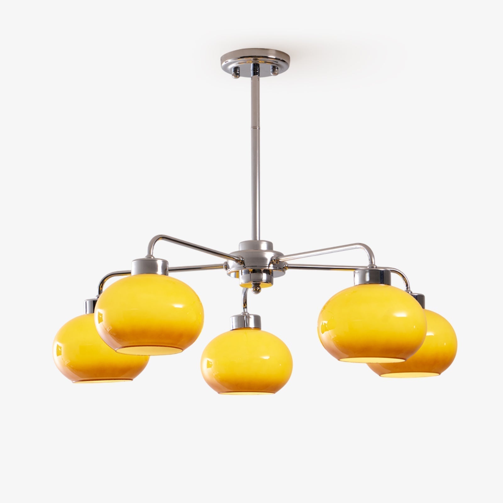 Liorenira Chandelier Glass Chrome Geometric Retro