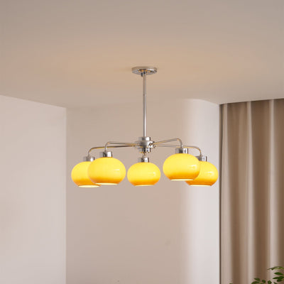 Liorenira Chandelier Glass Chrome Geometric Retro