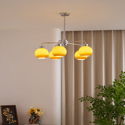 Liorenira Chandelier Glass Chrome Geometric Retro