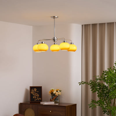 Liorenira Chandelier Glass Chrome Geometric Retro