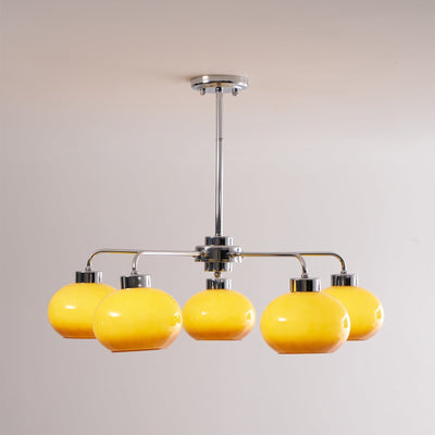 Liorenira Chandelier Glass Chrome Geometric Retro