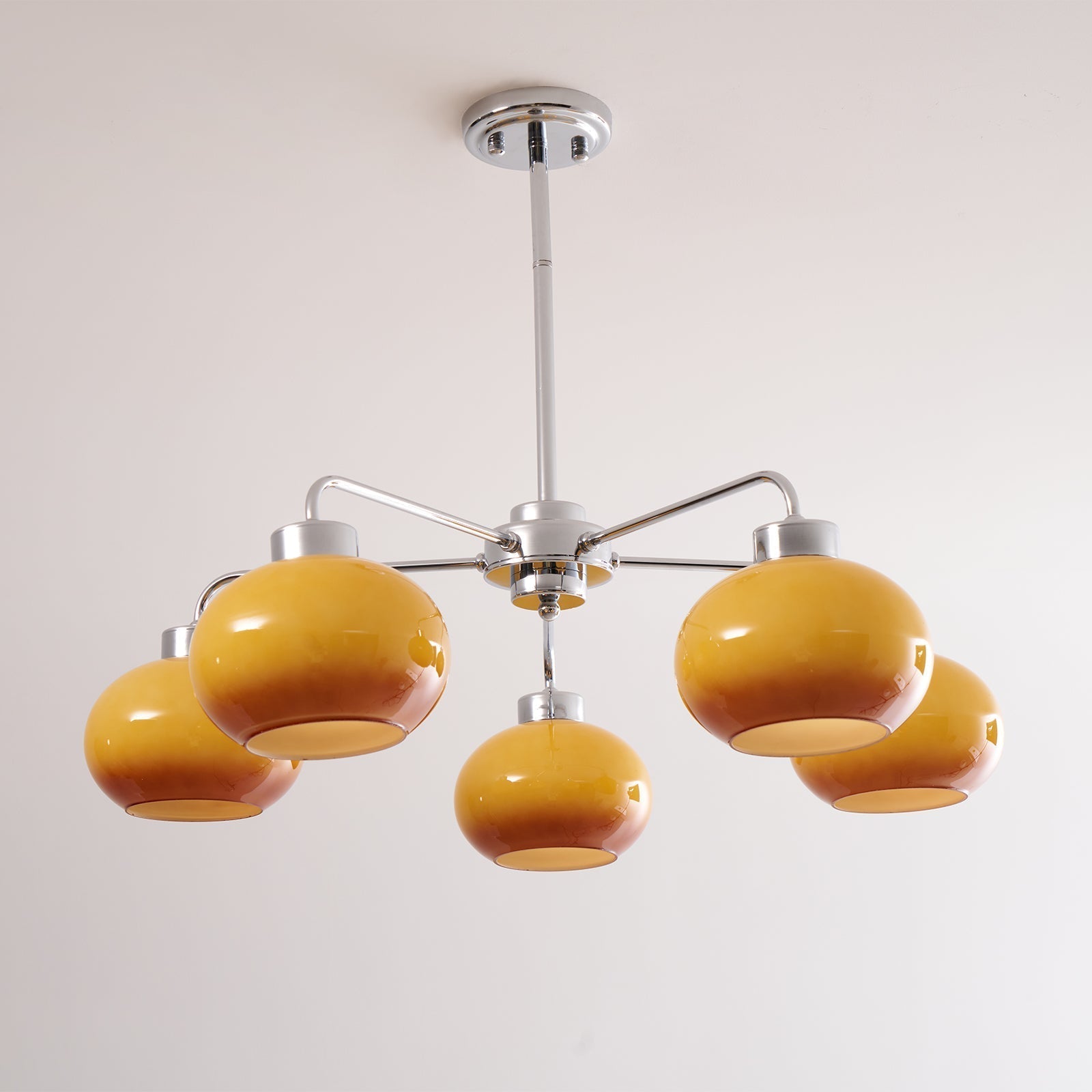 Liorenira Chandelier Glass Chrome Geometric Retro