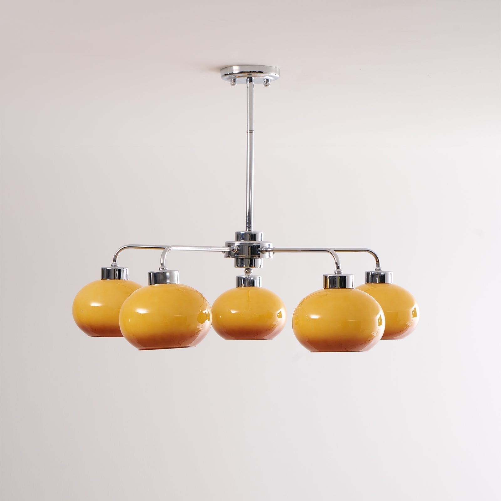 Liorenira Chandelier Glass Chrome Geometric Retro