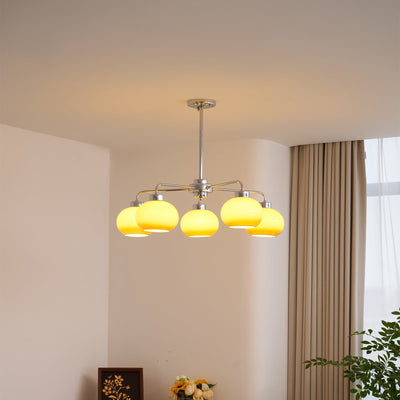 Liorenira Chandelier Glass Chrome Geometric Retro