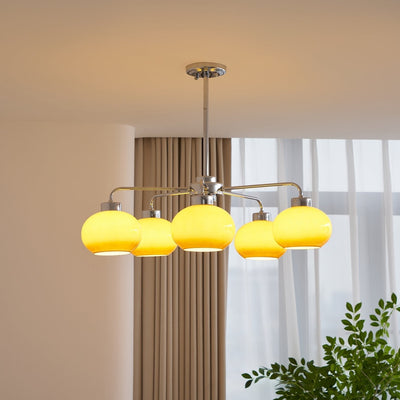Liorenira Chandelier Glass Chrome Geometric Retro