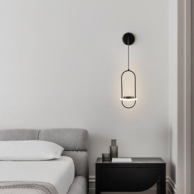 Vivianne Modern Minimalist Oval Brass Wall Light