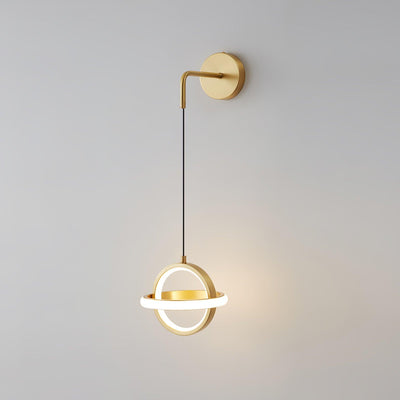 Vivianne Modern Minimalist Oval Brass Wall Light
