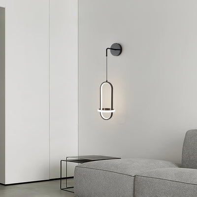 Vivianne Modern Minimalist Oval Brass Wall Light