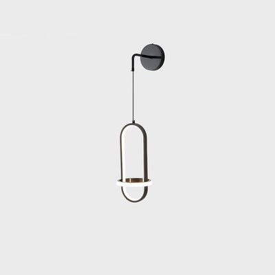 Vivianne Modern Minimalist Oval Brass Wall Light