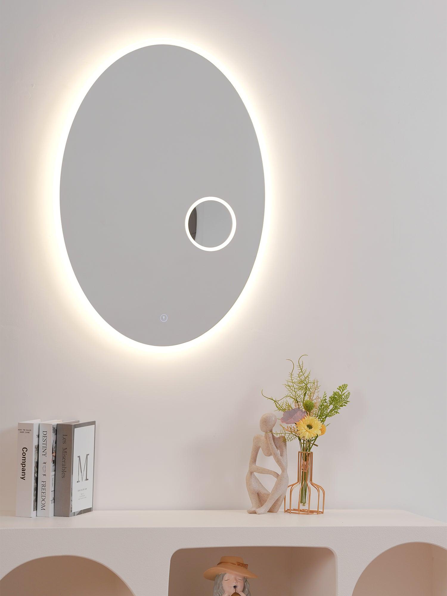 Ovariel Oval Mirror Plastic Wall Light