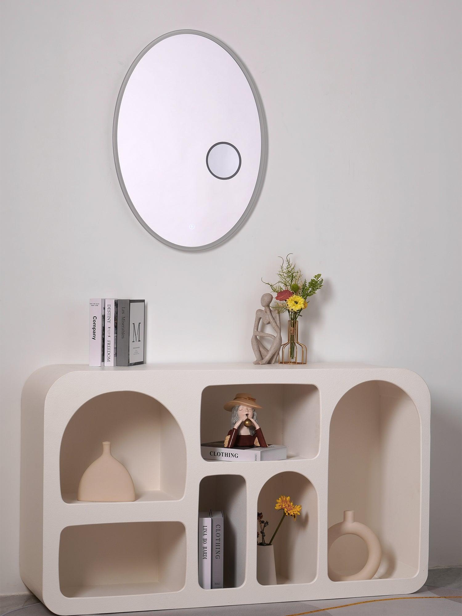 Ovariel Oval Mirror Plastic Wall Light