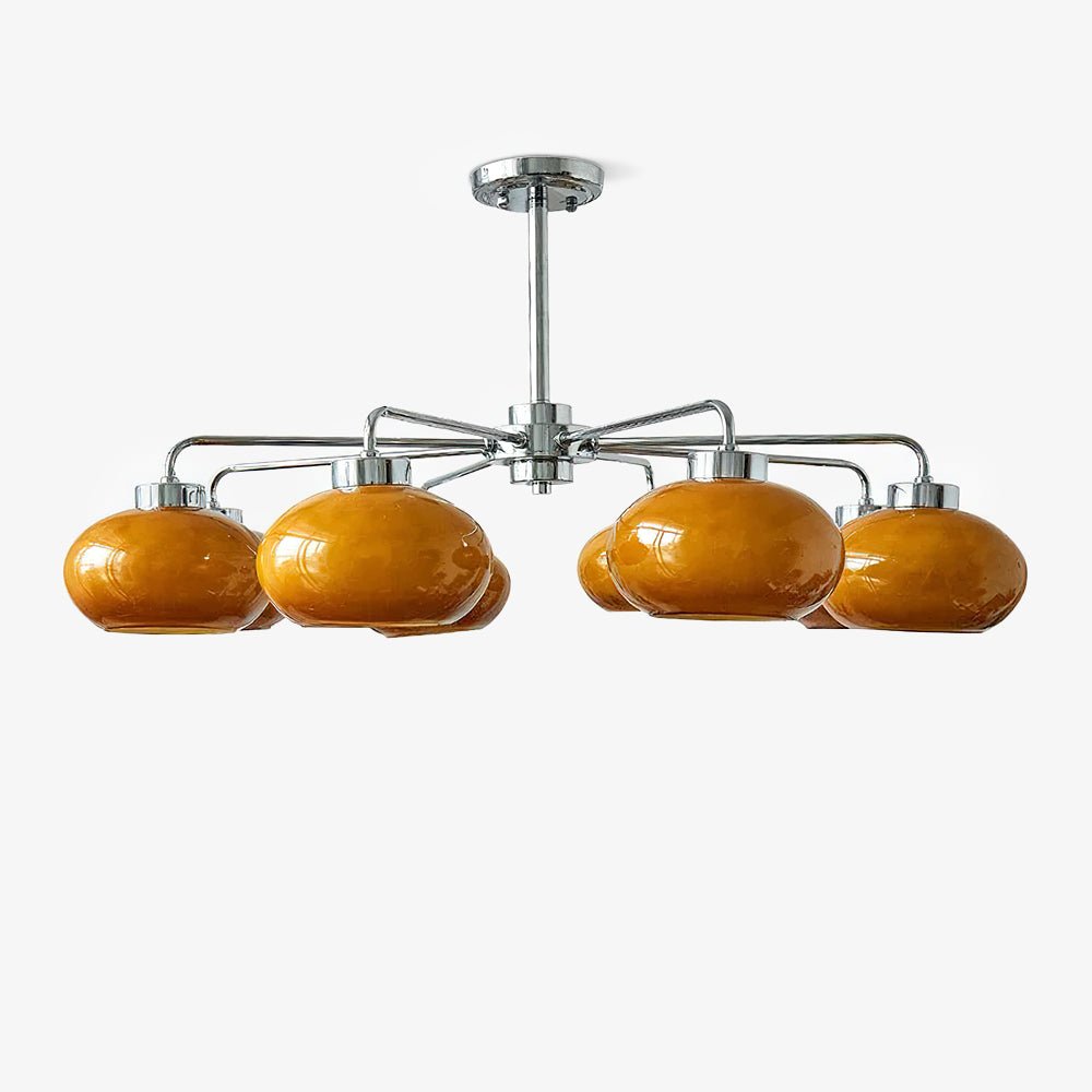 Liorenira Chandelier Glass Chrome Geometric Retro