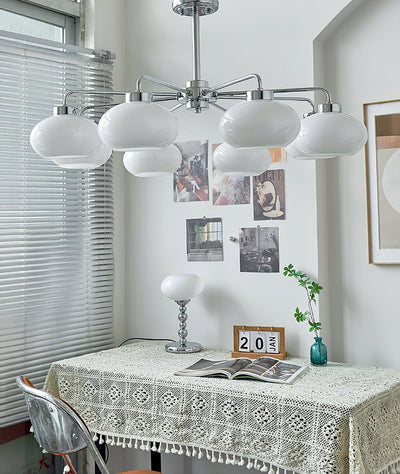 Liorenira Chandelier Glass Chrome Geometric Retro