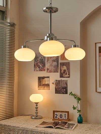 Liorenira Chandelier Glass Chrome Geometric Retro
