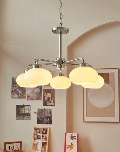 Liorenira Chandelier Glass Chrome Geometric Retro