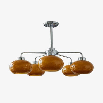 Liorenira Chandelier Glass Chrome Geometric Retro