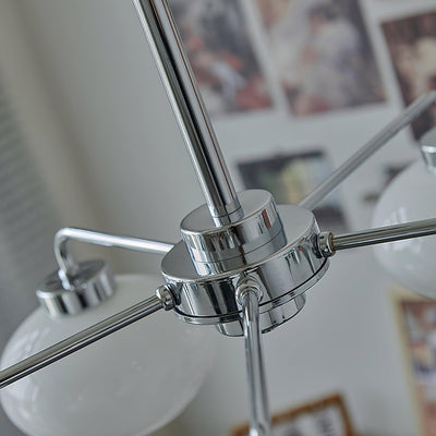Liorenira Chandelier Glass Chrome Geometric Retro