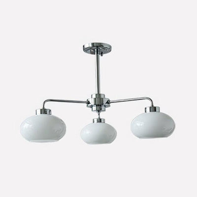 Liorenira Chandelier Glass Chrome Geometric Retro