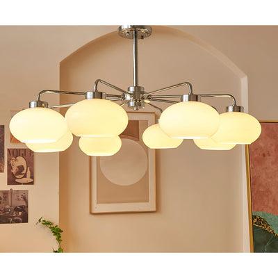 Liorenira Chandelier Glass Chrome Geometric Retro