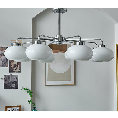 Liorenira Chandelier Glass Chrome Geometric Retro