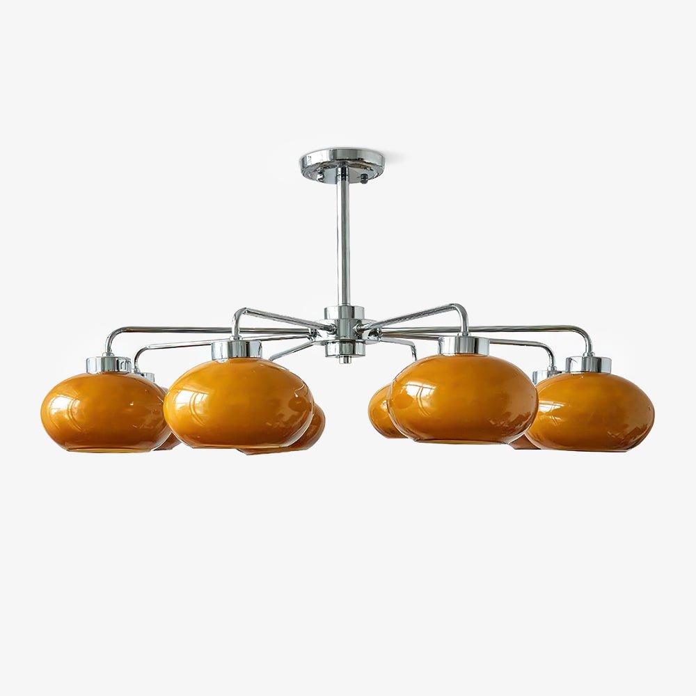 Liorenira Chandelier Glass Chrome Geometric Retro