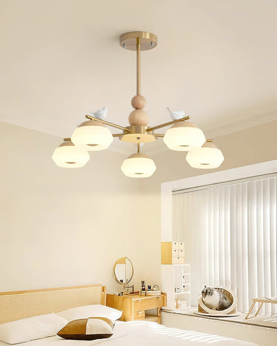 Orieraine Chandelier Brass Bird Ozawa Elegant