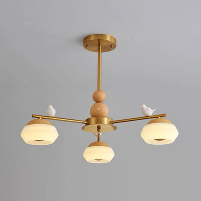 Orieraine Chandelier Brass Bird Ozawa Elegant