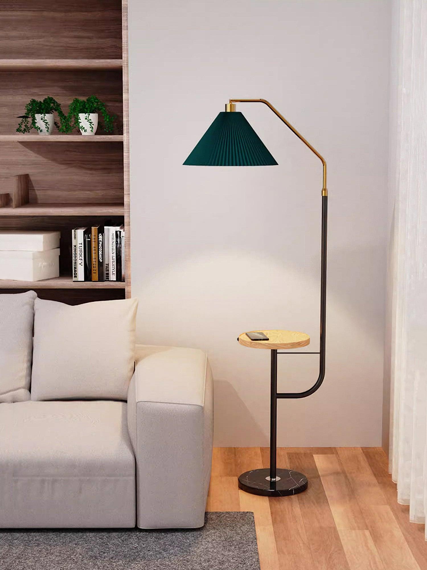 Nexc Marble Wood Floor Lamp