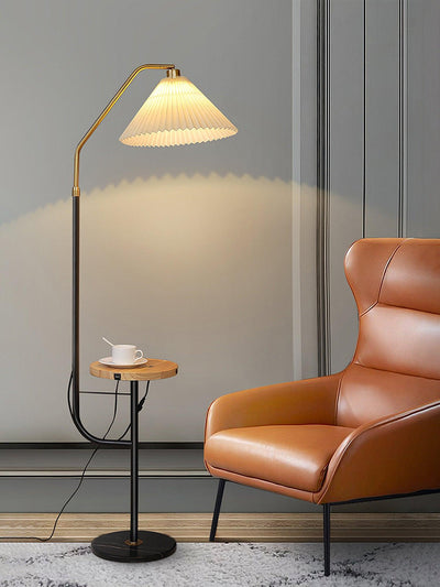 Nexc Marble Wood Floor Lamp