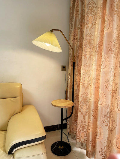 Nexc Marble Wood Floor Lamp