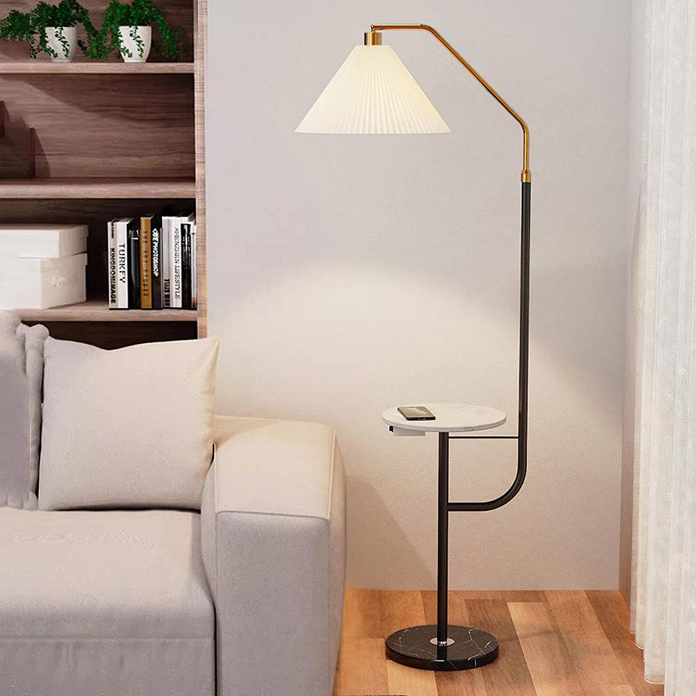 Nexc Marble Wood Floor Lamp