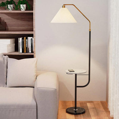 Nexc Marble Wood Floor Lamp