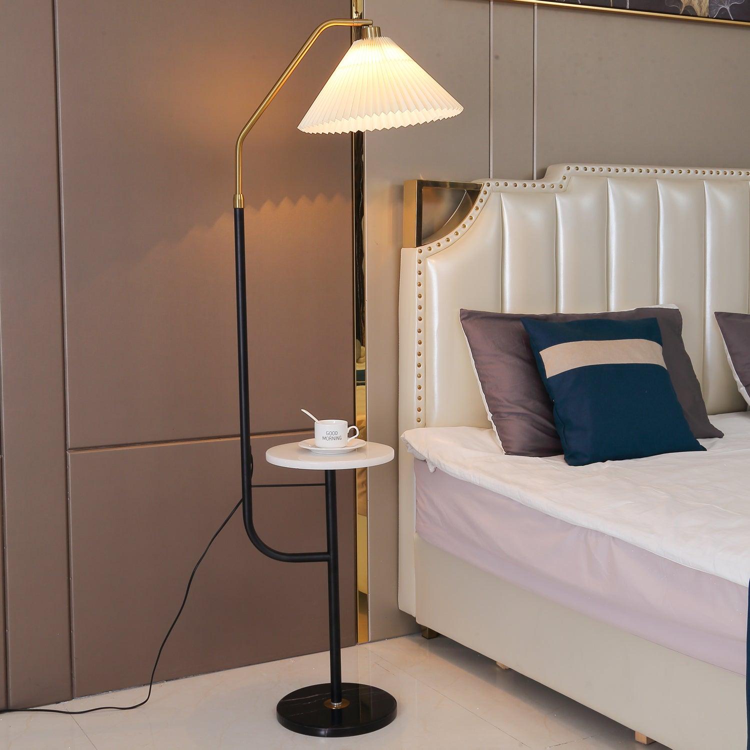 Nexc Marble Wood Floor Lamp