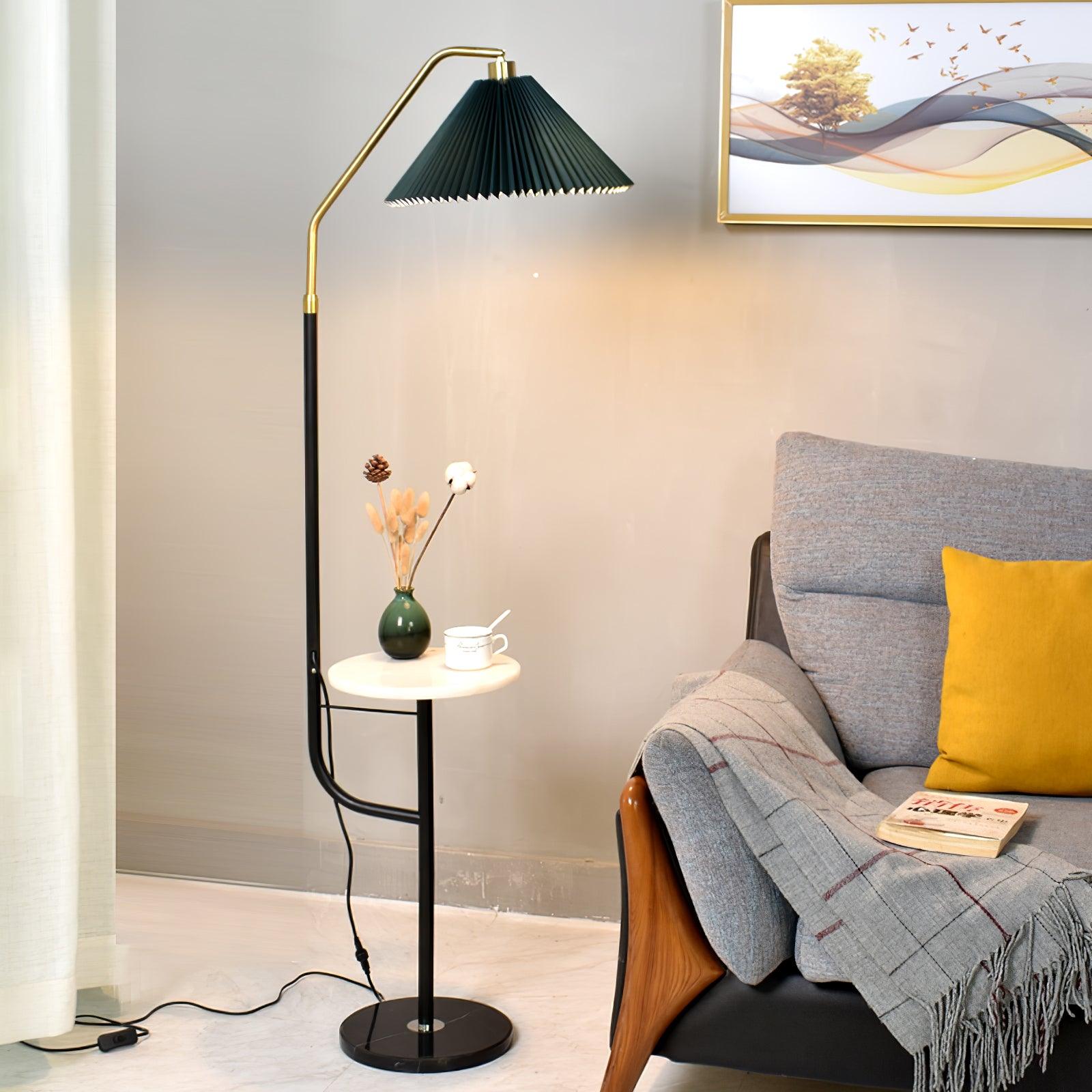 Nexc Marble Wood Floor Lamp