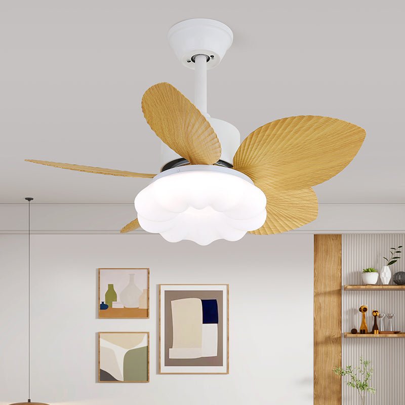 Alduena Tropical Wood Ceiling Fan Light