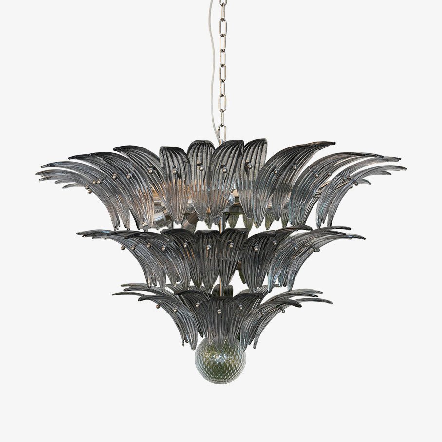 Eirivelle Chandelier Murano Glass Palm Leaf Tiered