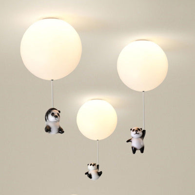 Yrath Elegance Panda Glass Ceiling Lamp